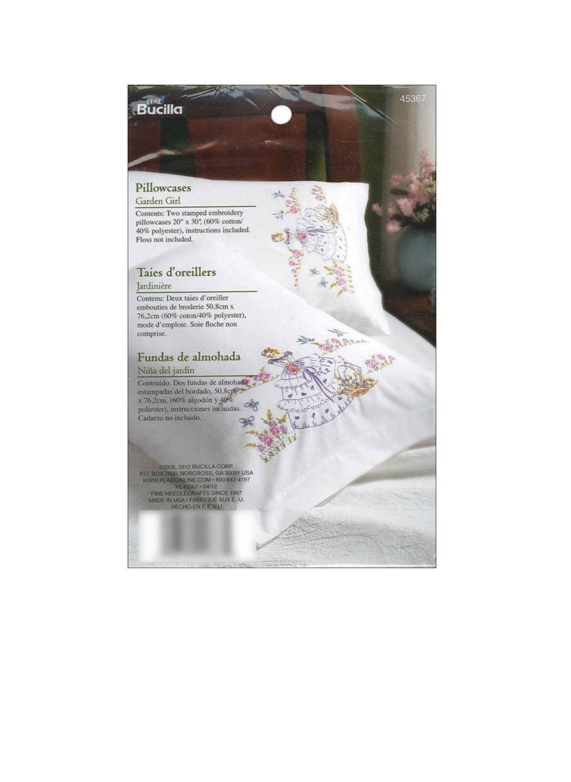 Bucilla Stamped Embroidery Pillowcase Pair 20in x 30in Garden Girl - pzsku/Z2D72ACA0B11409D67A20Z/45/_/1652186572/0a6b5e47-c151-424b-89cc-49b11675f837