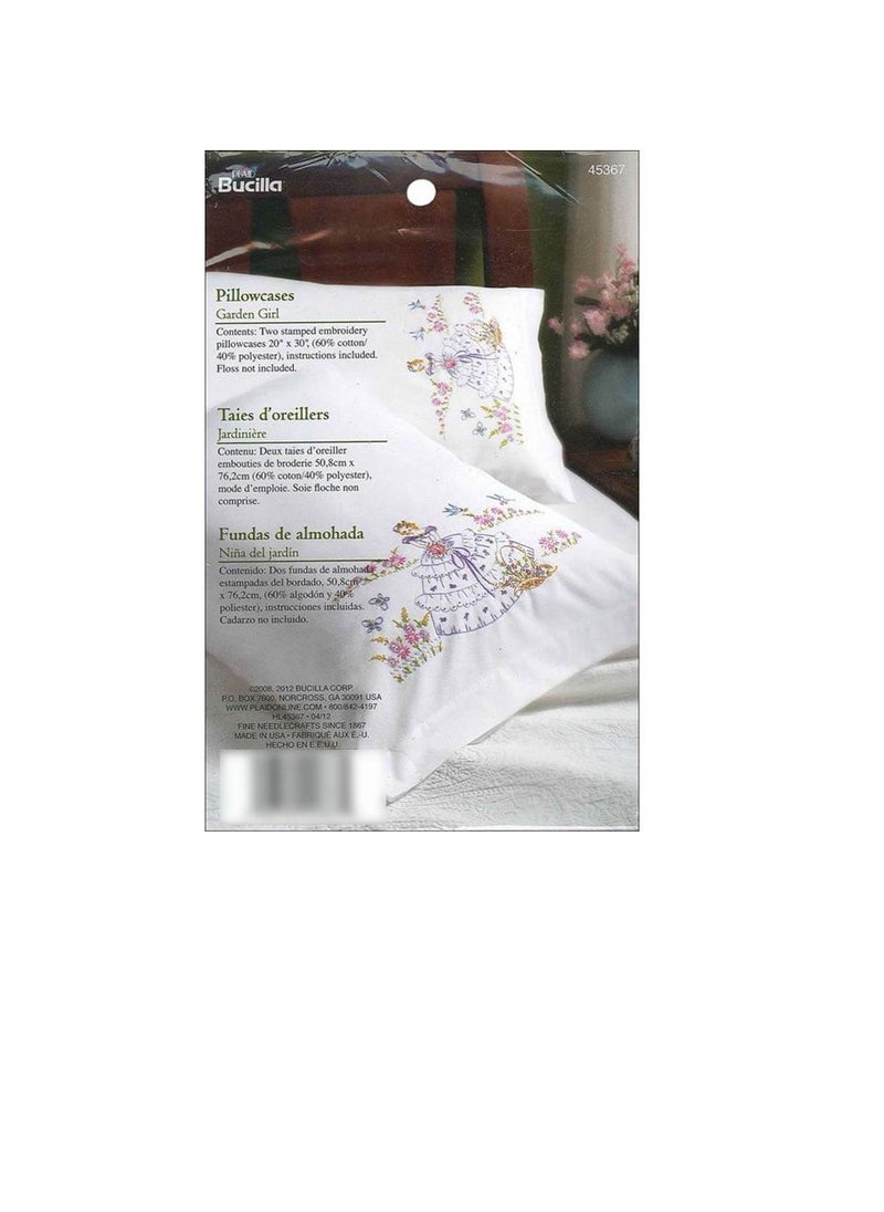 Bucilla Stamped Embroidery Pillowcase Pair 20in x 30in Garden Girl - pzsku/Z2D72ACA0B11409D67A20Z/45/_/1652186572/36963955-8af7-4675-a0b5-dc39dc2444a3