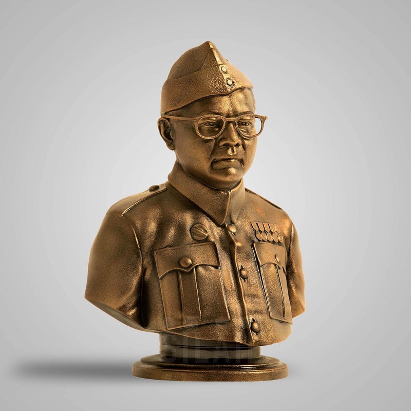 SILAII Netaji Subhas Chandra Bose Sculpture Antique Bronze 5 INCH - Image 3