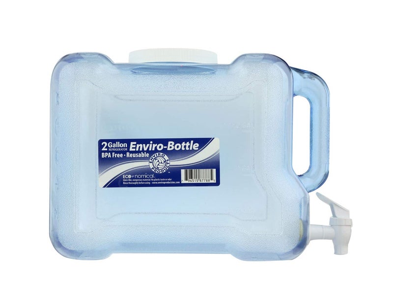 New Wave Enviro BpA Free 2 Gallon Refrigerator Bottle with Spigot - Image 1