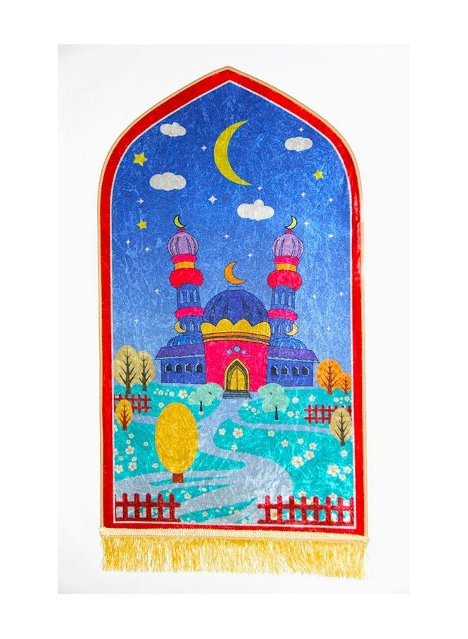 Boxwoods 2 PCS Of Islamic Children's Prayer Rugs Boys And Girls  Perfect Gift For Ramadan Kareem  And Umrah Mubarak - Image 2