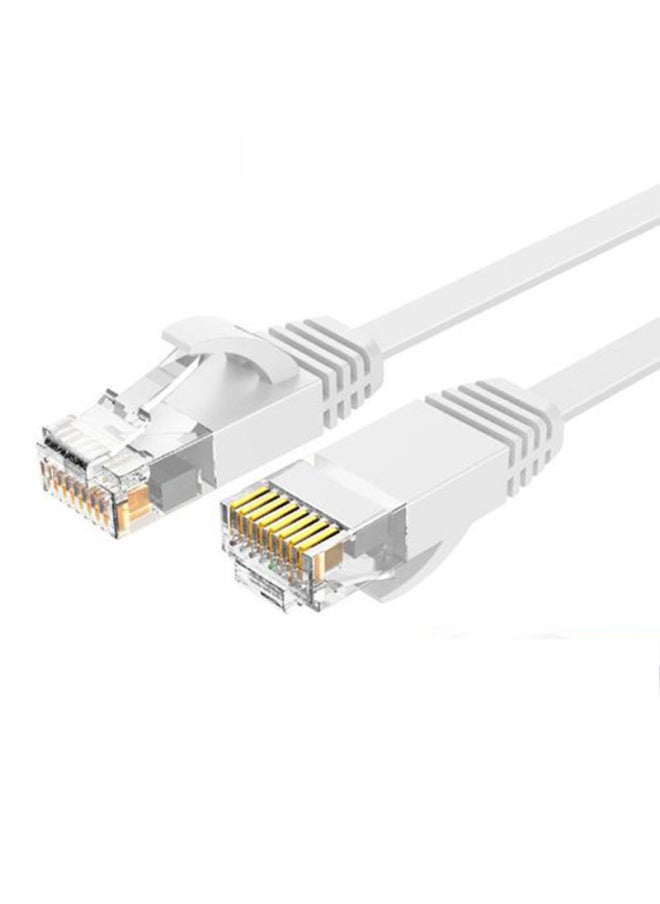 Generic Six Types Of Flat Network Cable Gigabit Home Computer Broadband High-speed Network Cable Pure Copper Multi-strand Six Types Of Unshielded Network Cable-Color:White-Line Length:Class VI Flat Wire 32AWG 0.5 M  - Image 3