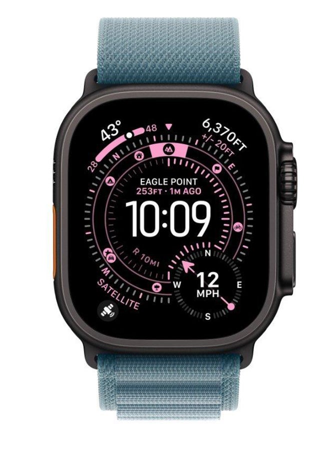 Apple 49mm Light Blue AlpineLoop Medium  Black Titanium Finish Light Blue Black Titanium - Image 3
