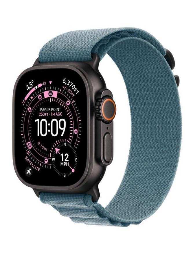 Apple 49mm Light Blue AlpineLoop Medium  Black Titanium Finish Light Blue Black Titanium - Image 2