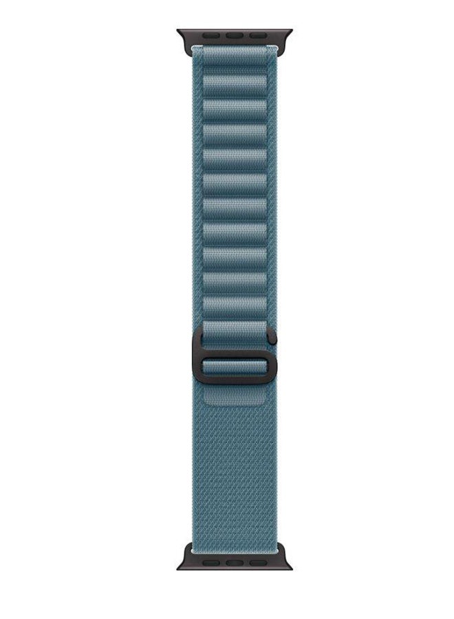 Apple 49mm Light Blue AlpineLoop Medium  Black Titanium Finish Light Blue Black Titanium - Image 1
