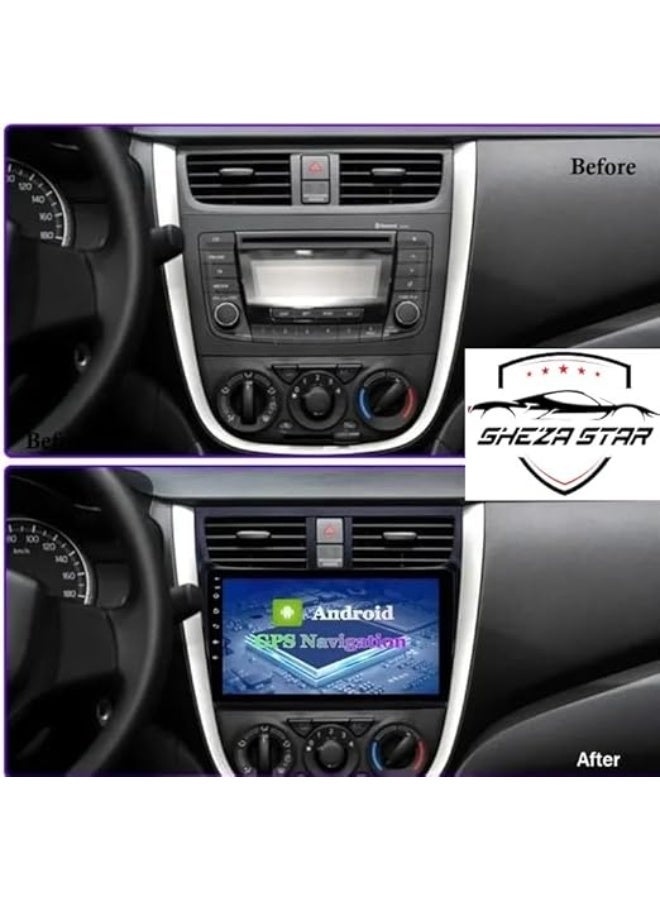 SHEZA STAR Android Car Stereo for Suzuki Celerio 2015-2018 4GB RAM 64GB ROM Support Carplay, M-Link Wi-Fi BT, Radio GPS, 9 Inch IPS Touch Screen with AHD Camera Included - Image 2