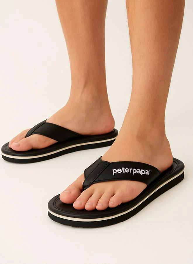 Take Two Men Printed Strap Flip Flops