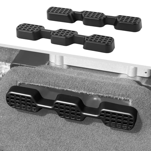 Jimen Fit for Dodge Ram 2018-2024, 2PCS Rear Under Seat Air Vent Protector Cover Interior Black Accessories - Image 1