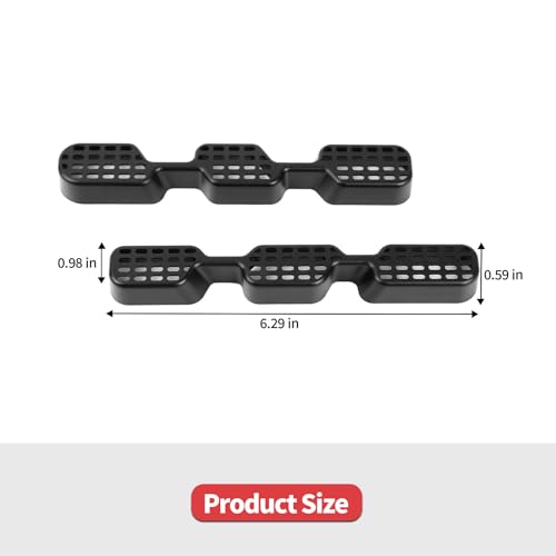 Jimen Fit for Dodge Ram 2018-2024, 2PCS Rear Under Seat Air Vent Protector Cover Interior Black Accessories - Image 3