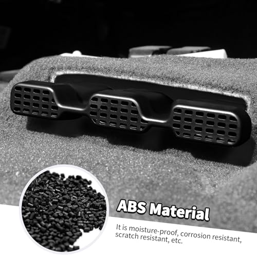 Jimen Fit for Dodge Ram 2018-2024, 2PCS Rear Under Seat Air Vent Protector Cover Interior Black Accessories - Image 5