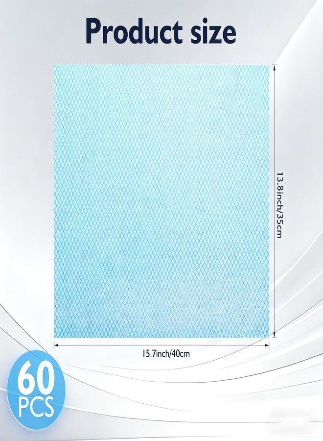 Volokitx 60 Pack 13.8×15.7 in Disposable Dish Cloths for Kitchen, Bathroom & Daily Cleaning – Durable & Short-Term Reusable Cleaning Cloths (Blue - Image 3
