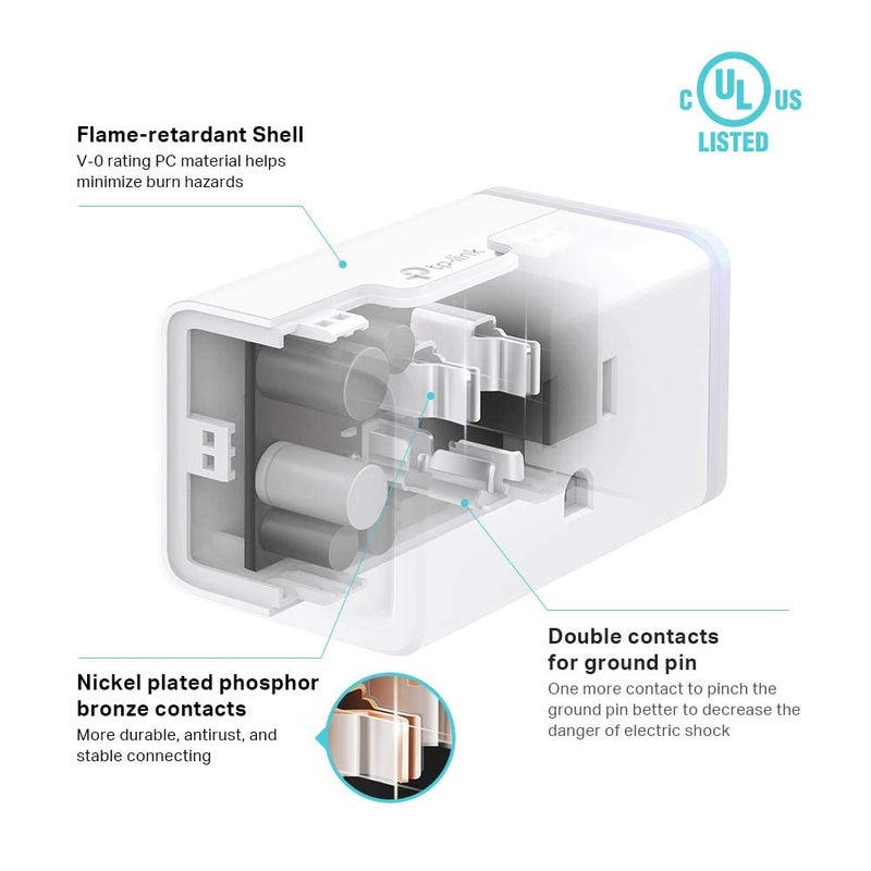 Kasa Smart قابس HS103P4، مخرج واي فاي ذكي للمنزل يعمل مع أليكسا، إيكو، جوجل هوم و IFTTT، لا حاجة إلى محور، تحكم عن بُعد، 15 أمبير، معتمد من UL، عبوة 4، أبيض - Image 5