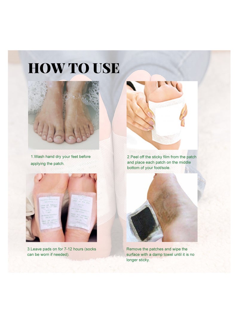 EELHOE 10 Pieces Of Wormwood Foot Patch To Relieve Fatigue, Beauty And Health, Sleep Foot Patch, Foot Care Patch, Moisture Removal Wormwood Foot Patch  - Image 3