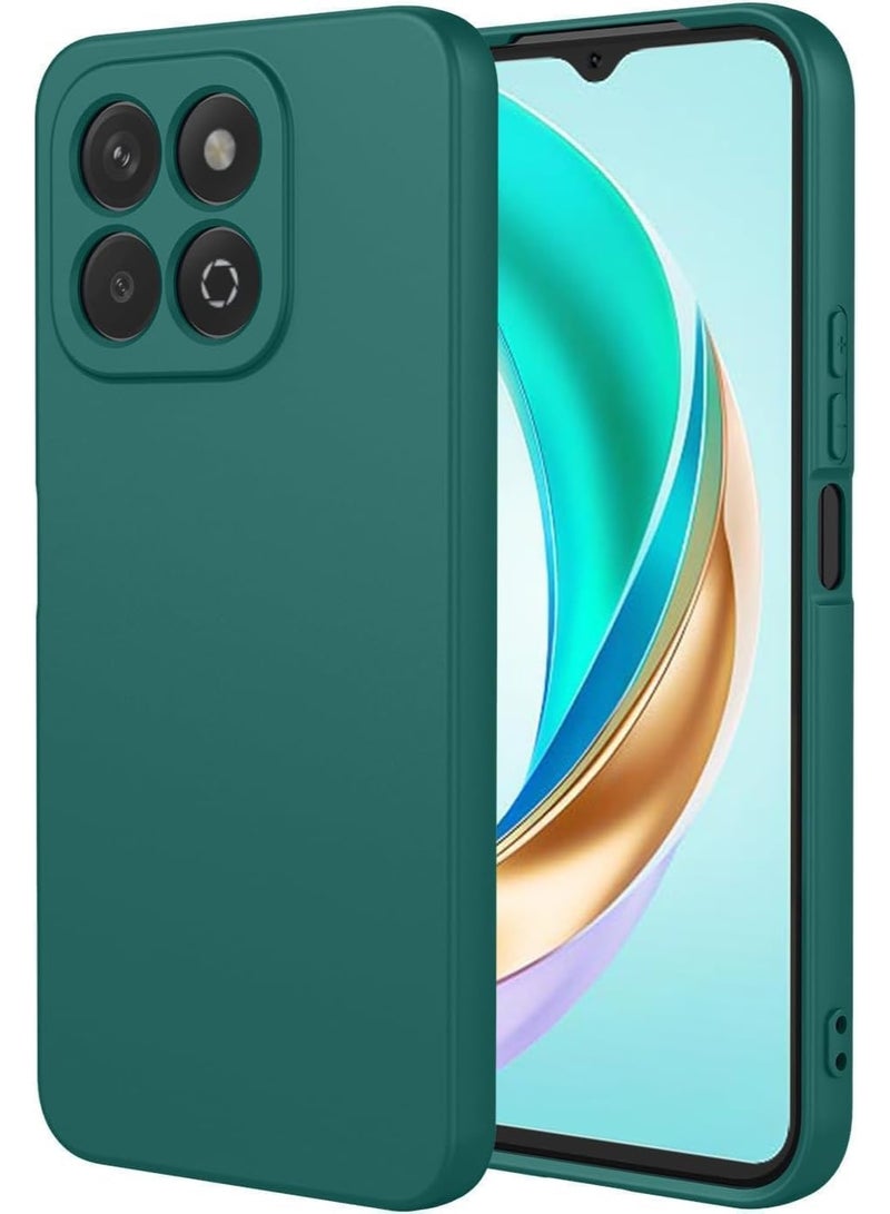 Muzz Case for Honor X7d Liquid Gel Rubber Bumper Case with Soft Microfiber Lining Cushion Slim Shockproof Protective with Camera Protection Cover for Honor X7d 5G (Green) - Image 1