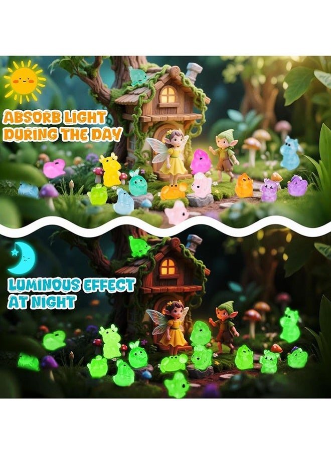 50 Pcs Resin Mini Blind Bag Dolls Cute 3D Cartoon Animal Toys Luminous Glowing Surprise Blind Boxes for Kids Party Favors Birthday Eid Gift DIY Decor - Image 5