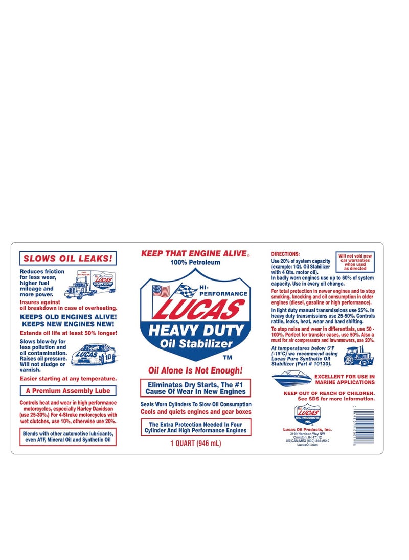 LUCAS OIL Lucas Heavy Duty High Performance Oil Stabilizer  - Image 3