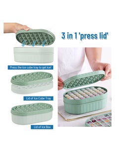 Ice Cube Tray with Lid and Bin 36 cubes with Scoop and Cover BPA