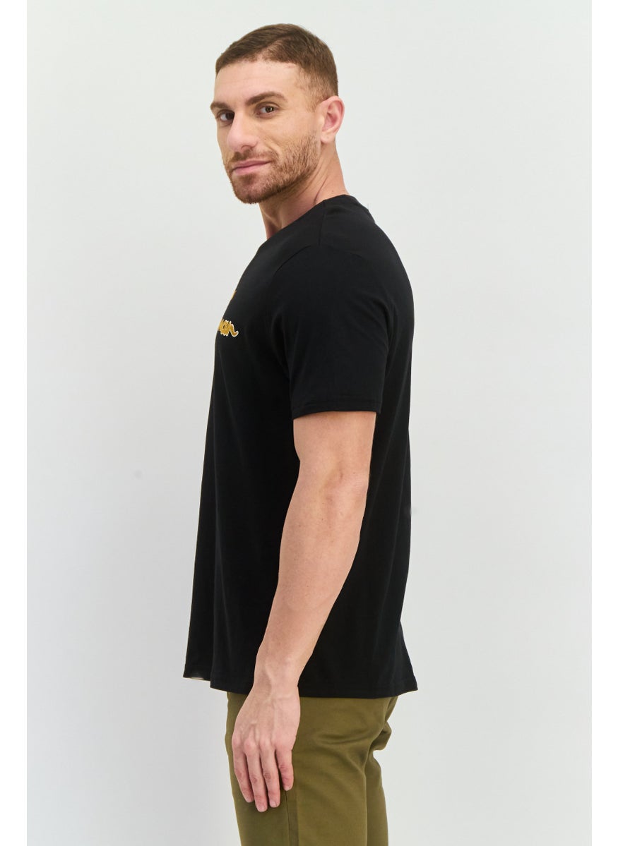 Ben Sherman - Men Crew Neck Short Sleeves Brand Logo T-Shirt, Black - Image 1