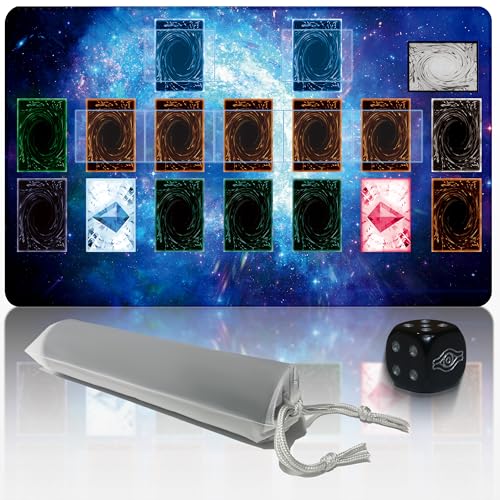 Extalas for YuGiOh Playmat Single Playerwith Free Limited Edition dice and Storage Tube Size 24 14 - Image 1