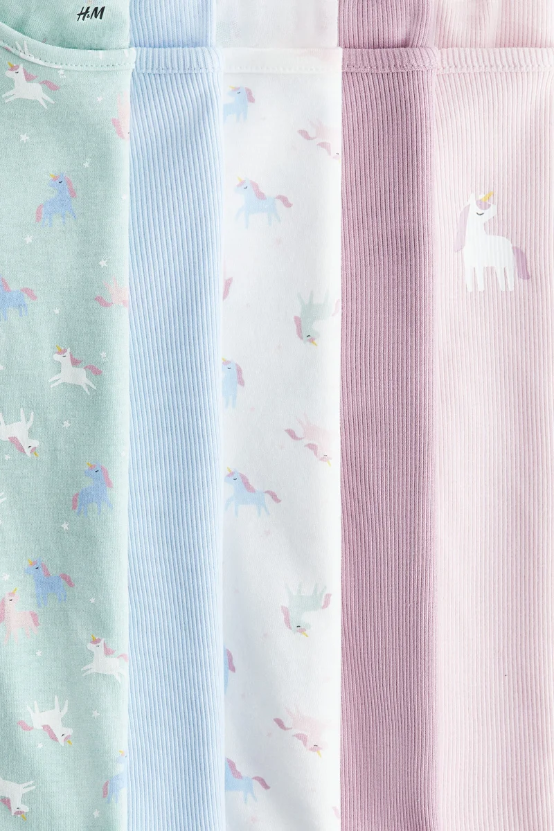 H&M 5-pack long-sleeved cotton tops