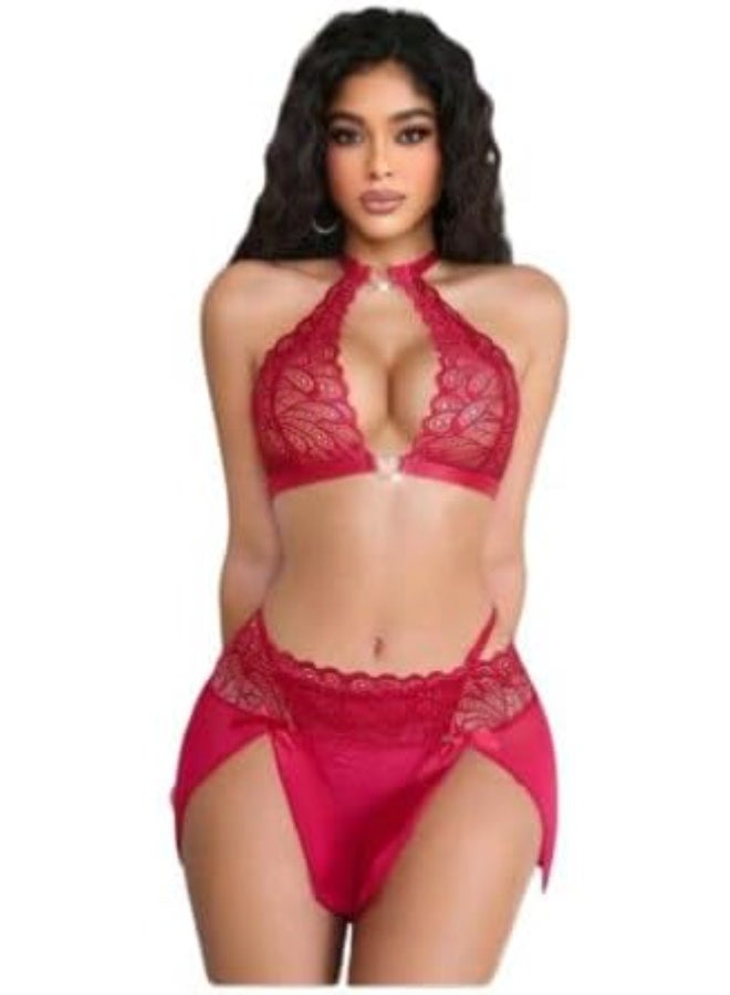 Hanady Sexy women's lingerie made of luxurious tulle and lace - short, transparent babydoll with an attractive and elegant feminine design, one size fits up to 80 kg - Code HN 1083 - Image 3