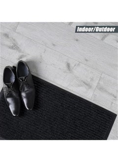 HOOKOR Front Door Mat Welcome Mats 2-Pack - Indoor Outdoor Entryway Mats for Shoe Scraper, Ideal for Inside Outside Home High Traffic Area (Black)  - Image 4