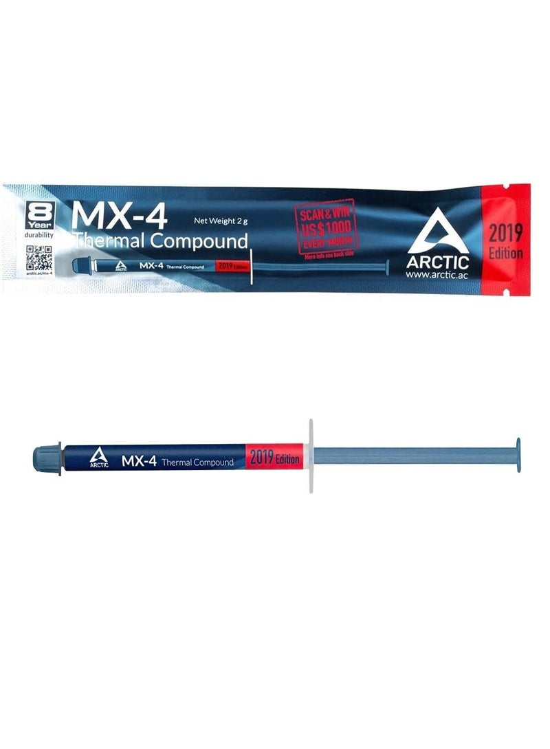 أركتيك معجون حراري MX4 سعة 2 جرام، مركب تبريد للواجهات الحرارية لنقل الحرارة الأمثل في أجهزة وحدة المعالجة المركزية ووحدة معالجة الرسومات MX-4 - Image 2