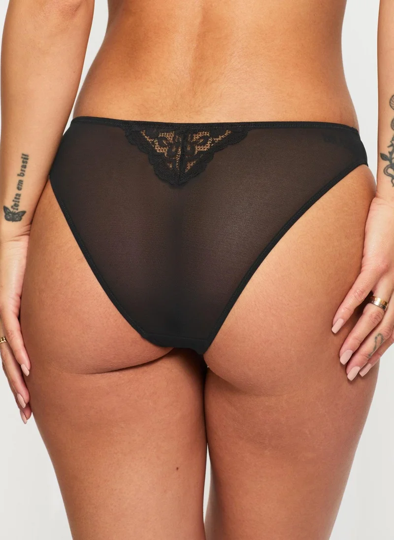 Ann Summers Ann Summers Sexy Lace Crotchless Brazilian Black