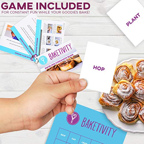 BAKETIVITY Kids Baking DIY Activity Kit - Bake Delicious Cinnamon Buns with Pre-Measured Ingredients – Best Gift Idea for Boys and Girls Ages 6-12 - Image 4
