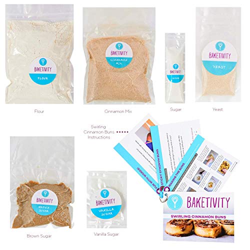 BAKETIVITY Kids Baking DIY Activity Kit - Bake Delicious Cinnamon Buns with Pre-Measured Ingredients – Best Gift Idea for Boys and Girls Ages 6-12 - Image 3