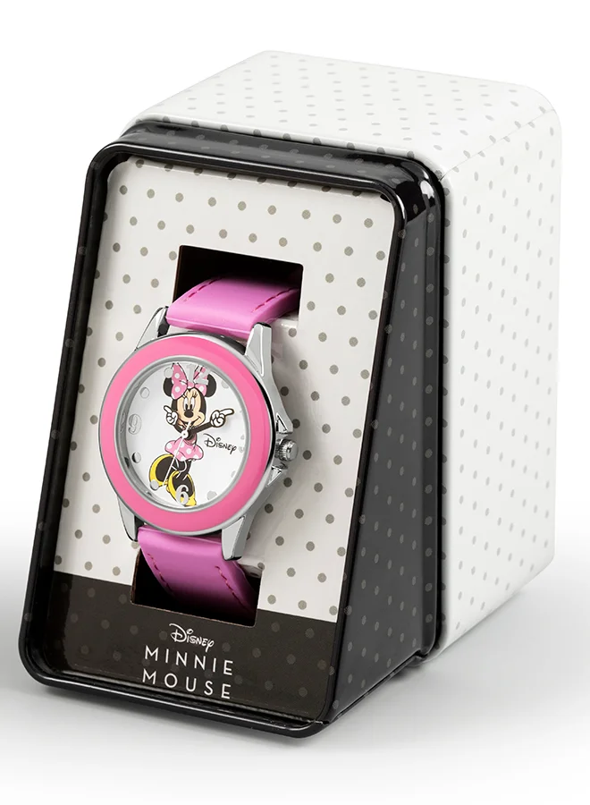 Disney Disney Minnie Mouse Girl's Analog Round Shape Silicone Wrist Watch MN1442 - 32 Mm