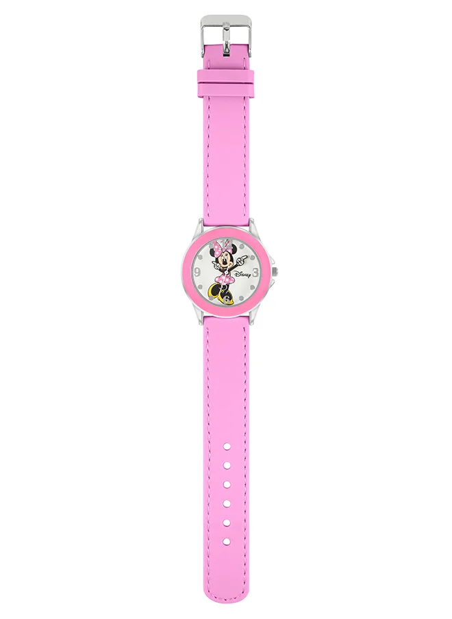 Disney Disney Minnie Mouse Girl's Analog Round Shape Silicone Wrist Watch MN1442 - 32 Mm