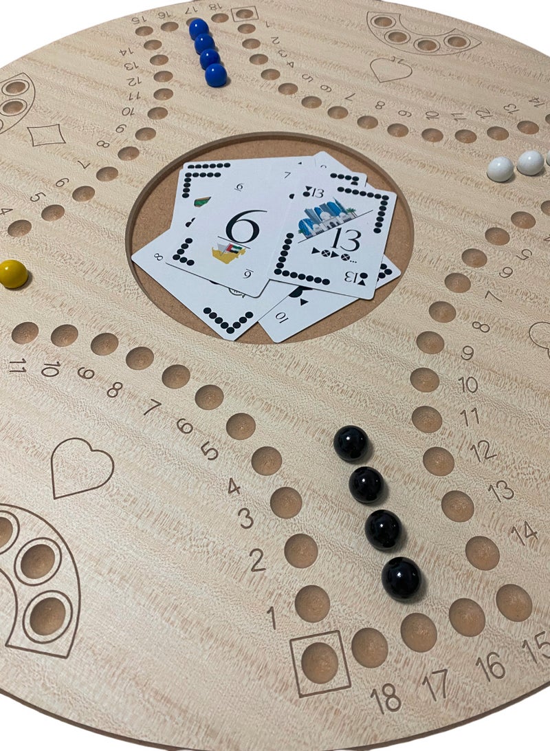 جاكارو جوكر لعبة لوحية جاكارoo جوكر مزدوجة الجوانب باللون الرمادي لـ 4 أو 6 لاعبين - Image 2