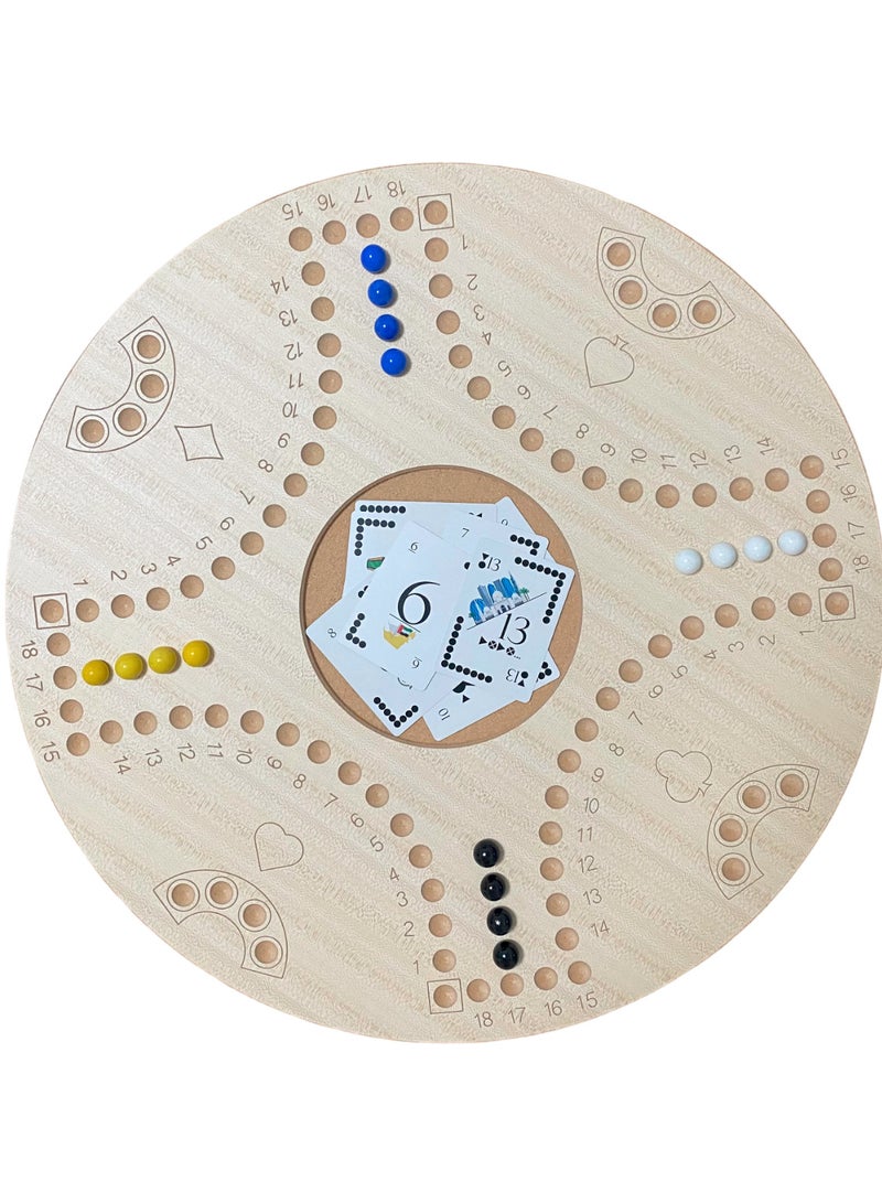 جاكارو جوكر لعبة لوحية جاكارoo جوكر مزدوجة الجوانب باللون الرمادي لـ 4 أو 6 لاعبين - Image 4