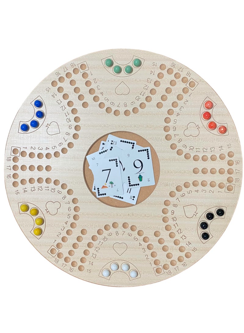 جاكارو جوكر لعبة لوحية جاكارoo جوكر مزدوجة الجوانب باللون الرمادي لـ 4 أو 6 لاعبين - Image 5