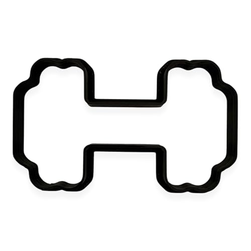 Bundle of Fun Dumbbell Weights Cookie Cutter with Easy to Push Design (4 inch) - Image 1