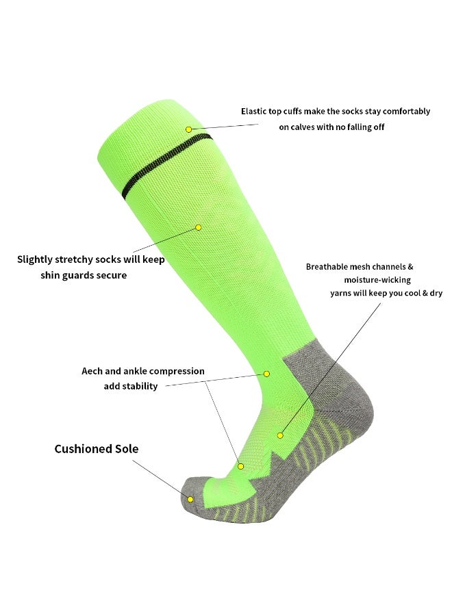 جناح السماء جوارب كرة القدم للرجال (1/2/3/4 زوج) وسادة رياضية، قابلة للتنفس، مريحة، مضادة للانزلاق، حماية من الوسادة، امتصاص العرق، جوارب رياضية للأطفال والشباب والبالغين - Image 5