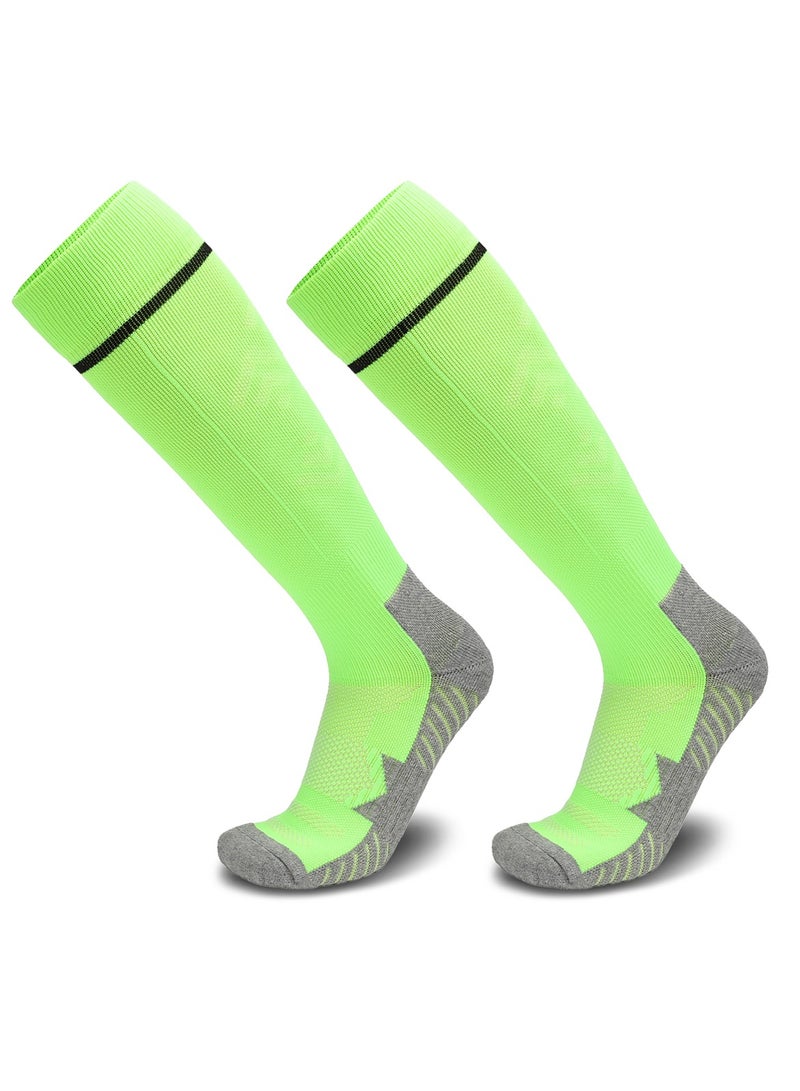 جناح السماء جوارب كرة القدم للرجال (1/2/3/4 زوج) وسادة رياضية، قابلة للتنفس، مريحة، مضادة للانزلاق، حماية من الوسادة، امتصاص العرق، جوارب رياضية للأطفال والشباب والبالغين - Image 1