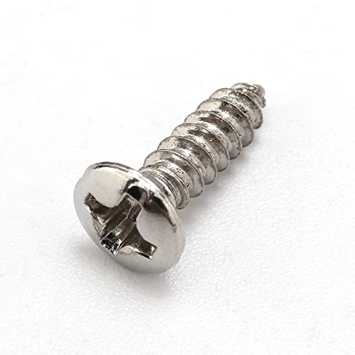 JIUWU Chrome Guitar Bass Mounting Pickguard Screw for ST TL SG LP Guitar Pack of 100 - Image 2