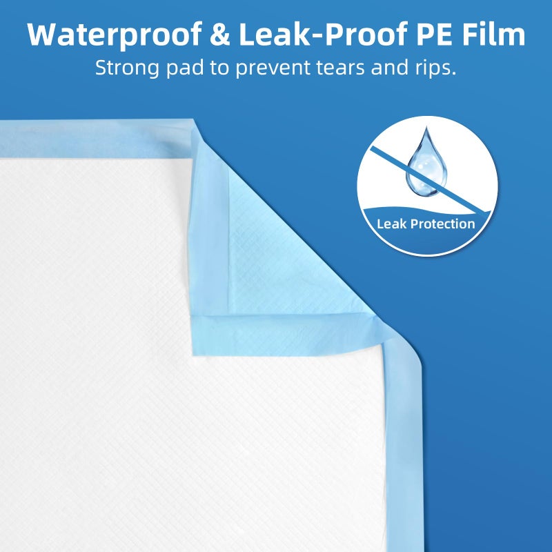 SOFYFINE 50 Count Bed Pads with Adhesive Strip 30"x36" Thicken Elderly Adults Incontinence Underpads Disposable, Heavy Duty Absorbent Chucks Waterproof, XL Extra Large Puppy Pee Training Pad - Image 5