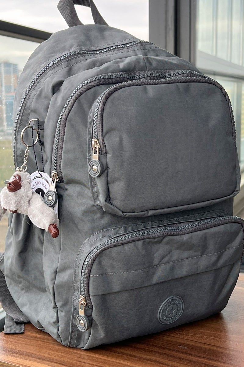 Nemo Bags Gray Backpack School Bag Laptop and Travel Bag Waterproof Sports Bag  - Image 1