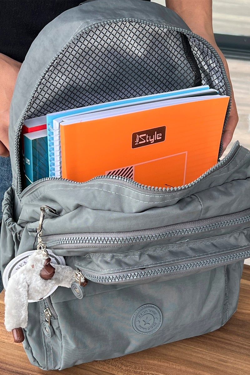 Nemo Bags Gray Backpack School Bag Laptop and Travel Bag Waterproof Sports Bag  - Image 4
