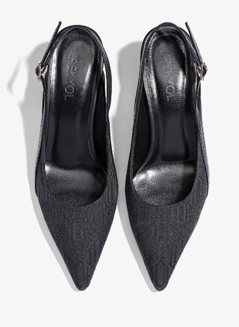 ابيكول كعب سلاسل بحرف مونوغرام