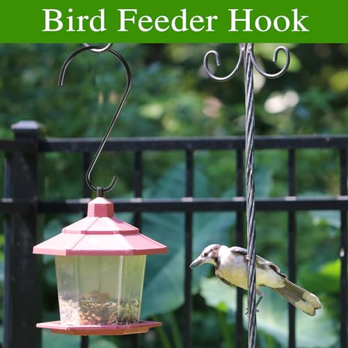 Dreecy 12-Inch Tree Branch Hooks, 4 Pack Extra Large S Hooks for Hanging Plants, Heavy Duty Bird Feeder Hook for Hanging Plants, Black Bird Feeder Hangers for Outside, Lanterns and Ornaments - Image 5