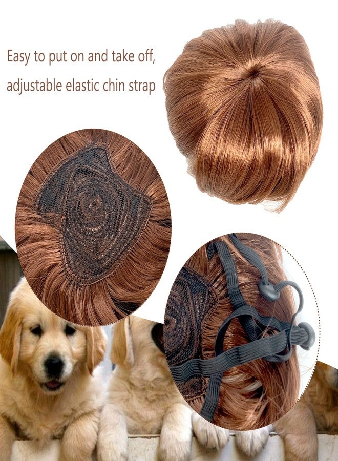MESINURS Dog Wig Pet Costumes, Cat Costume Synthetic Accessories Small Dog Headwear for Halloween Christmas Eve Festival Party Decor, Head Wear Apparel Toy (A) - Image 3
