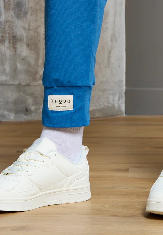 Thouq Tapered Hem Contrast Label Joggers