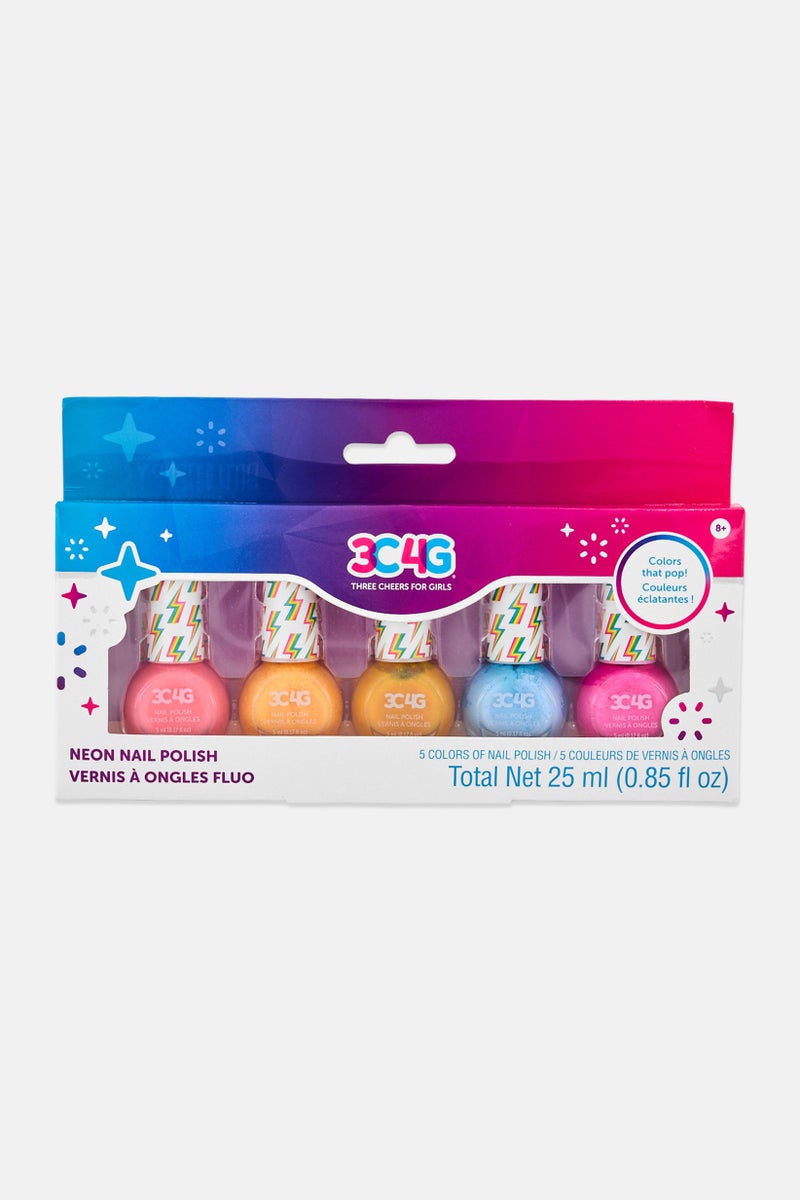 3C4G 5 Pieces Neon Nail Polish Set 25 ml - Image 1