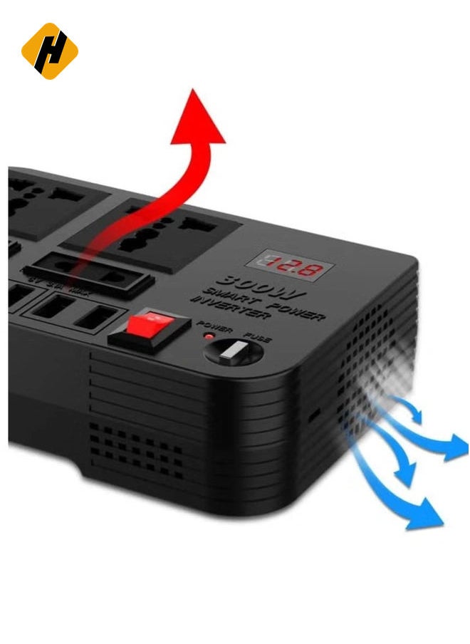 HuHa Spark 3 Power Inverter 300W: Car Extension Socket with USB 3.1A and High Voltage Safety  - Image 4