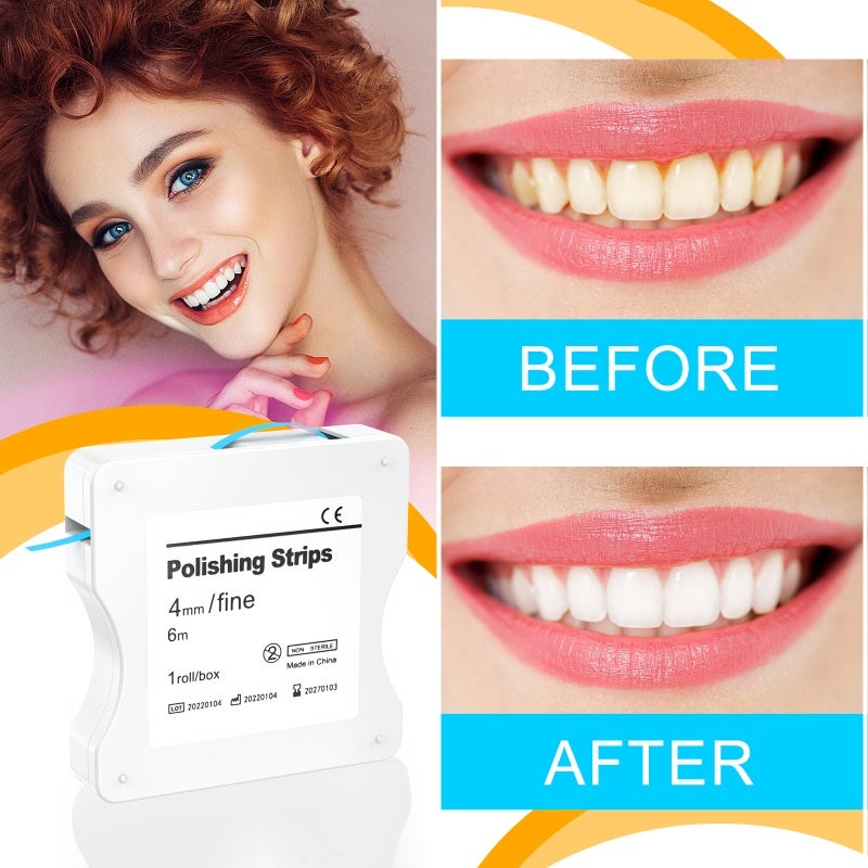 Aiseely 2Roll/Box Dental Polishing Strip 4mm Resin Tooth Interdental Sanding Grinding Whitening Teeth Surface Dental Tool - Image 2