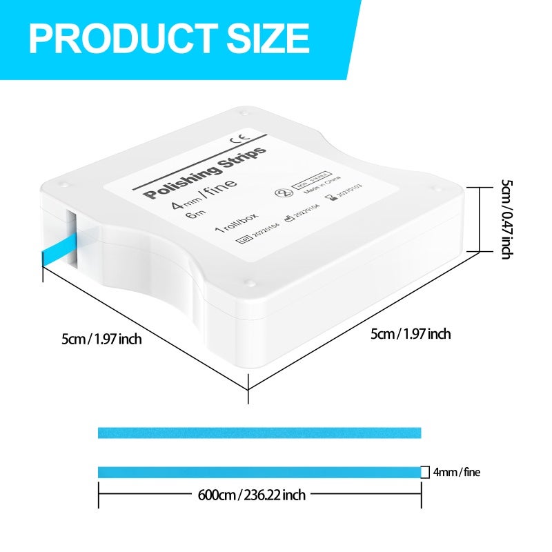 Aiseely 2Roll/Box Dental Polishing Strip 4mm Resin Tooth Interdental Sanding Grinding Whitening Teeth Surface Dental Tool - Image 5